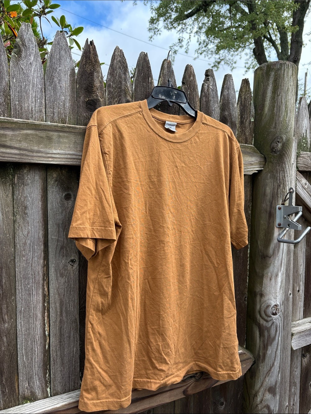 Carhartt medium cotton butterscotch tee.